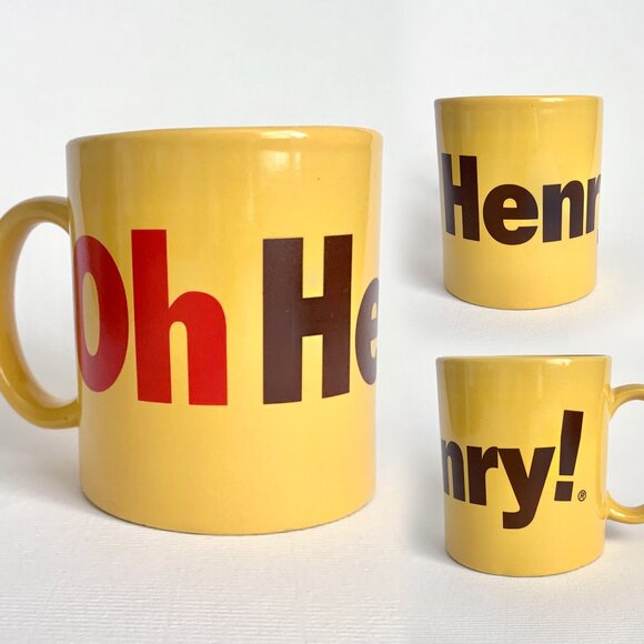 Vintage Oh Henry! Yellow Coffee Tea Mug Cup Collectible Retro Prop - Picture 1 of 12